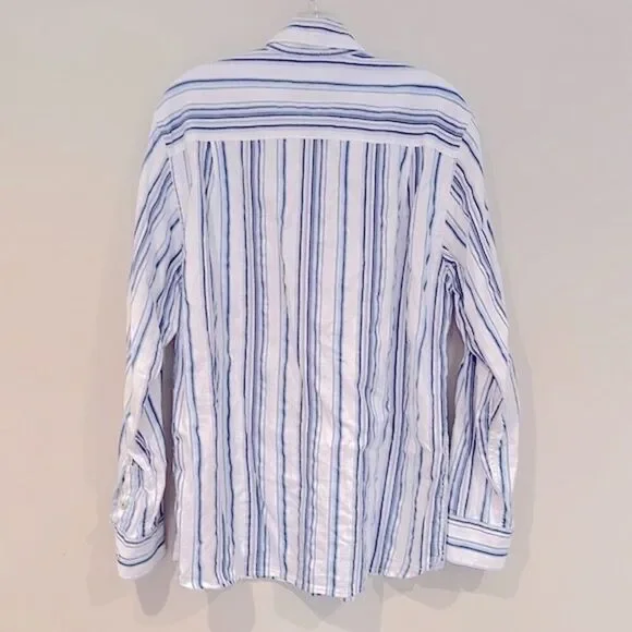Tommy Bahama Jeans Men's Long Sleeve Cotton Button Down Striped Size‎ Medium - Picture 6 of 6